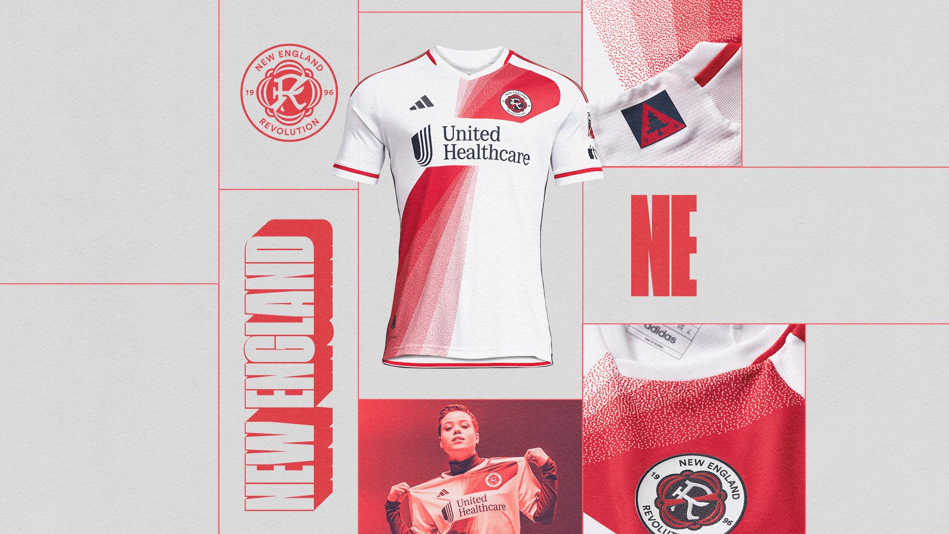 New England Revolution Jersey 2016- NE Revs Home Kit 2016 MLS Adidas